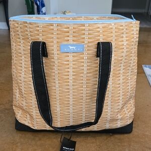 Scout Woven Tan and Black Tote Bag